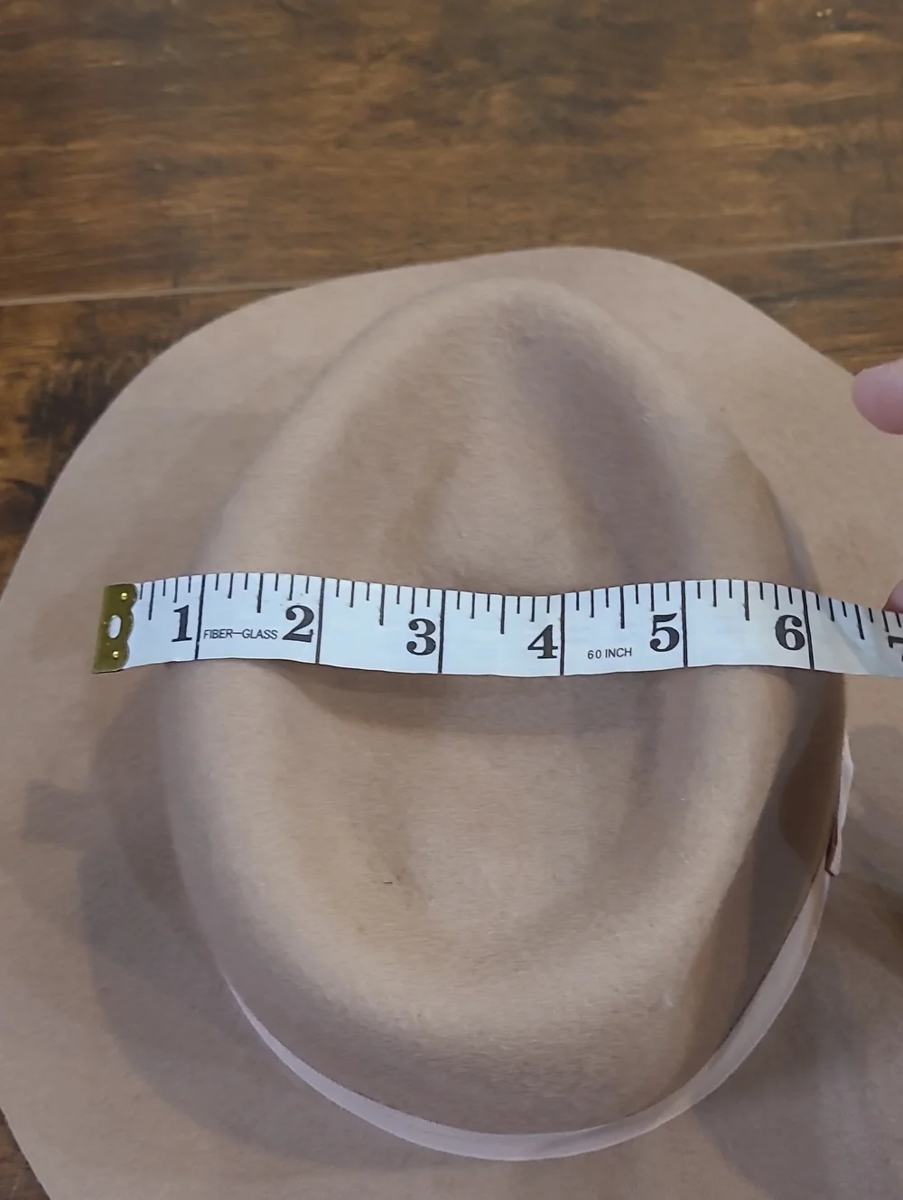 Lucky Brand Wide-Brim Wool Felt Women's Hat in Beige with Ribbon